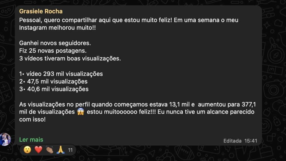 Depoimento Grasiele Rocha